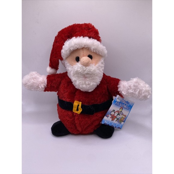 Vintage Fuzzy Santa Plush Frosty Christmas Commonwealth 1999 - Picture 1 of 9